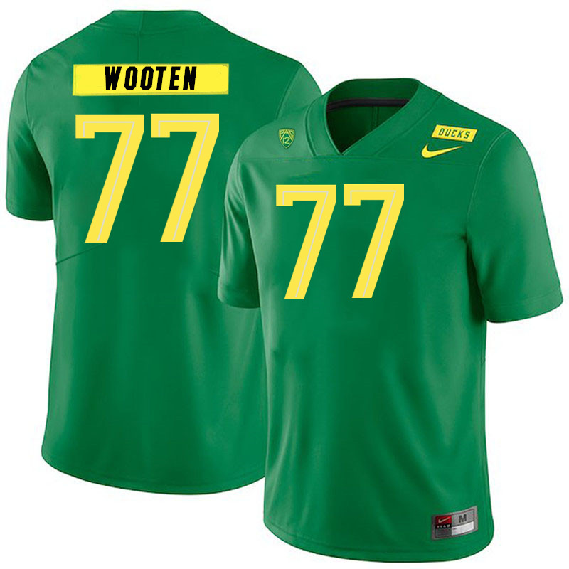 Men #77 Michael Wooten Oregon Ducks College Football Jerseys Stitched Sale-Green